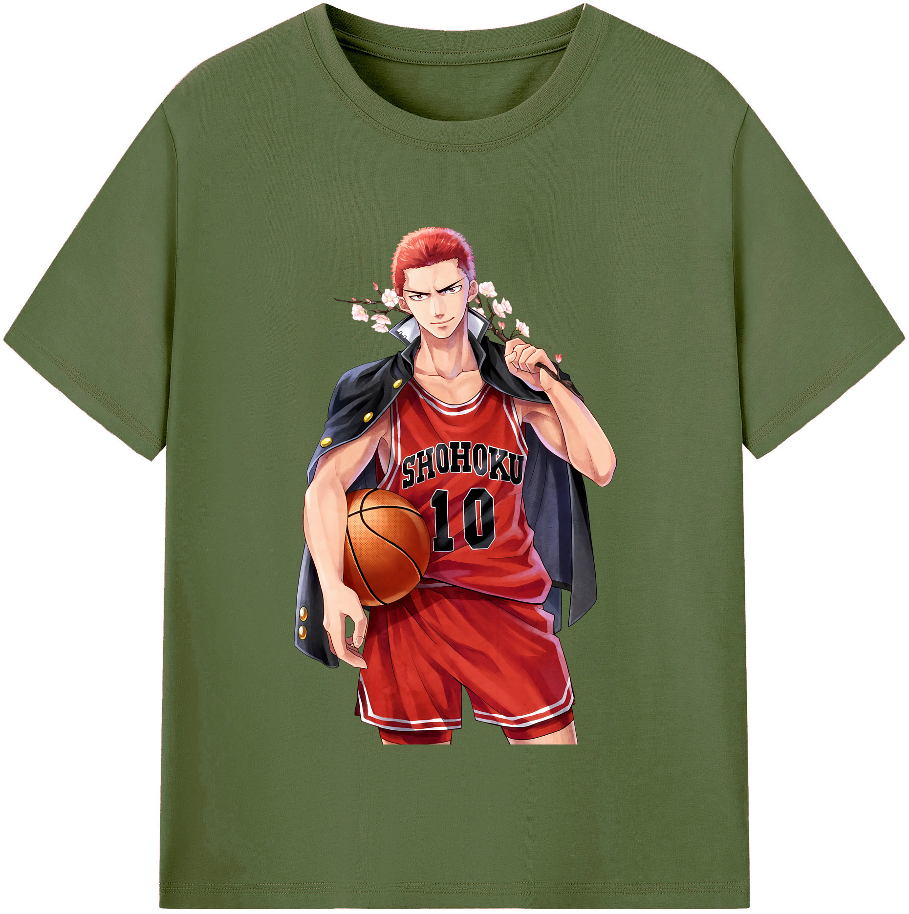 SLAM DUNK／スラムダンク 綿100％半袖Tシャツ（フロントプリント）